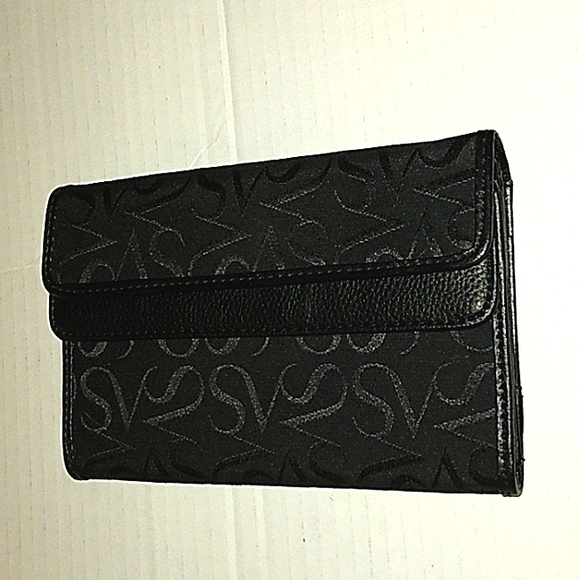 ☆NWOT☆Large SIMPLY VERA~VERA WANG Black Trifold 2 Snap Multifunctional Wallet☆ - Picture 16 of 16